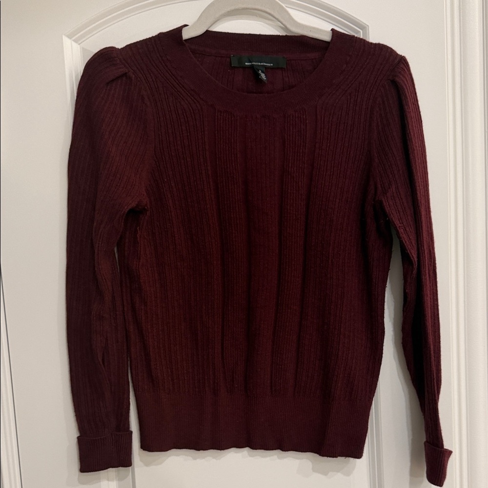 White House Black Market Rich Burgundy Sweater